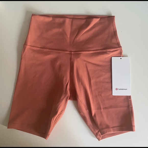lululemon red biker shorts